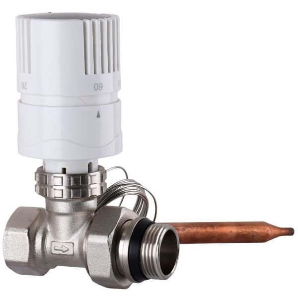 Вузол підмішування з термоголовкою 01А-3 3\4х3\4 прямий