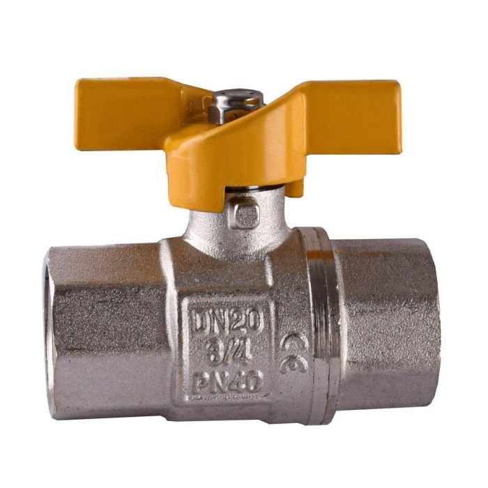 Кран кульовий прямий 3\4" в-в (газ)